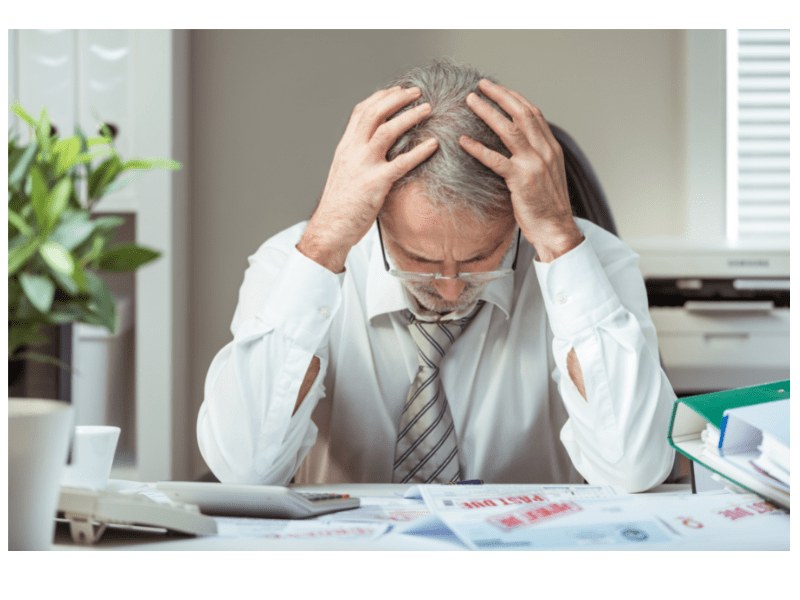 Man Struggling with Debt