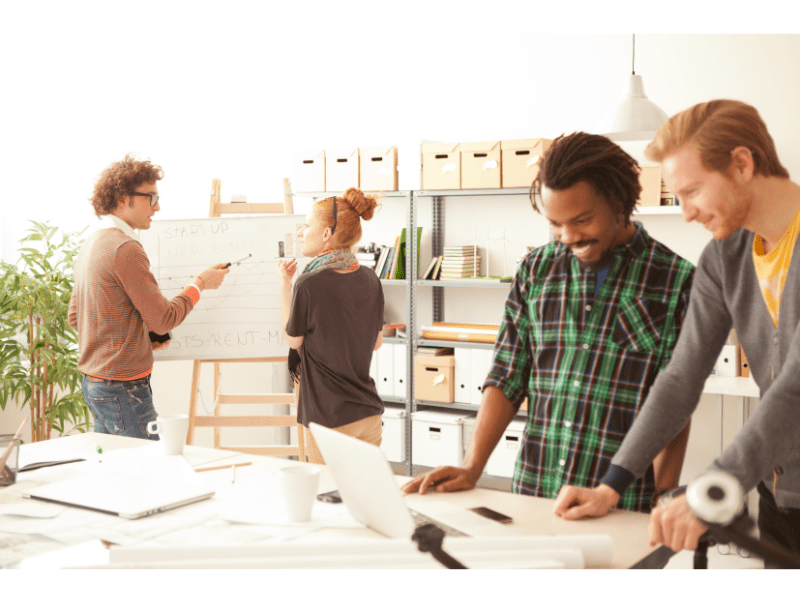 4 People Working on New Business