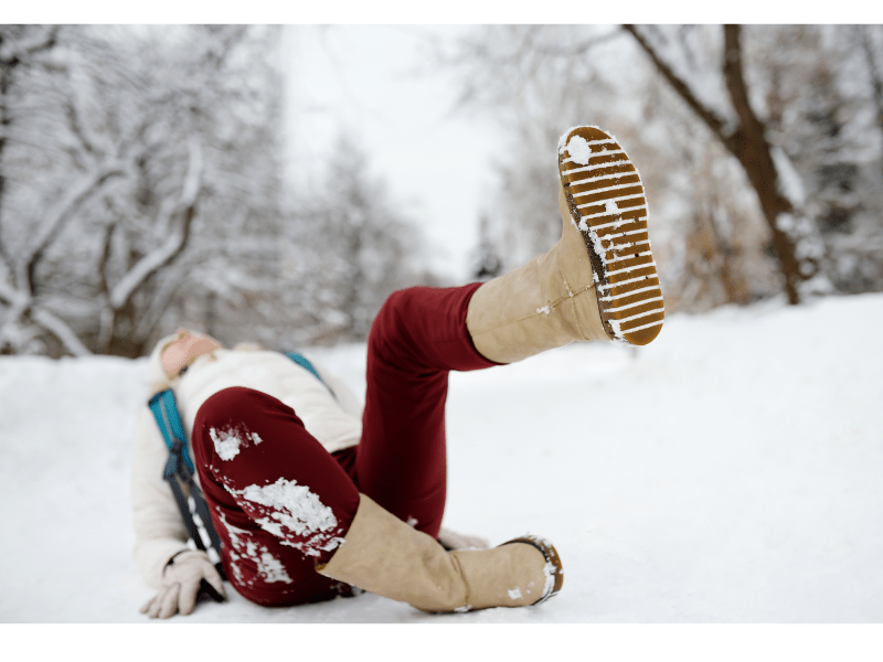 Girl Slipping on Ice