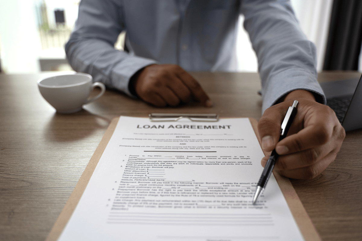 Loan Agreement Document Being Presented