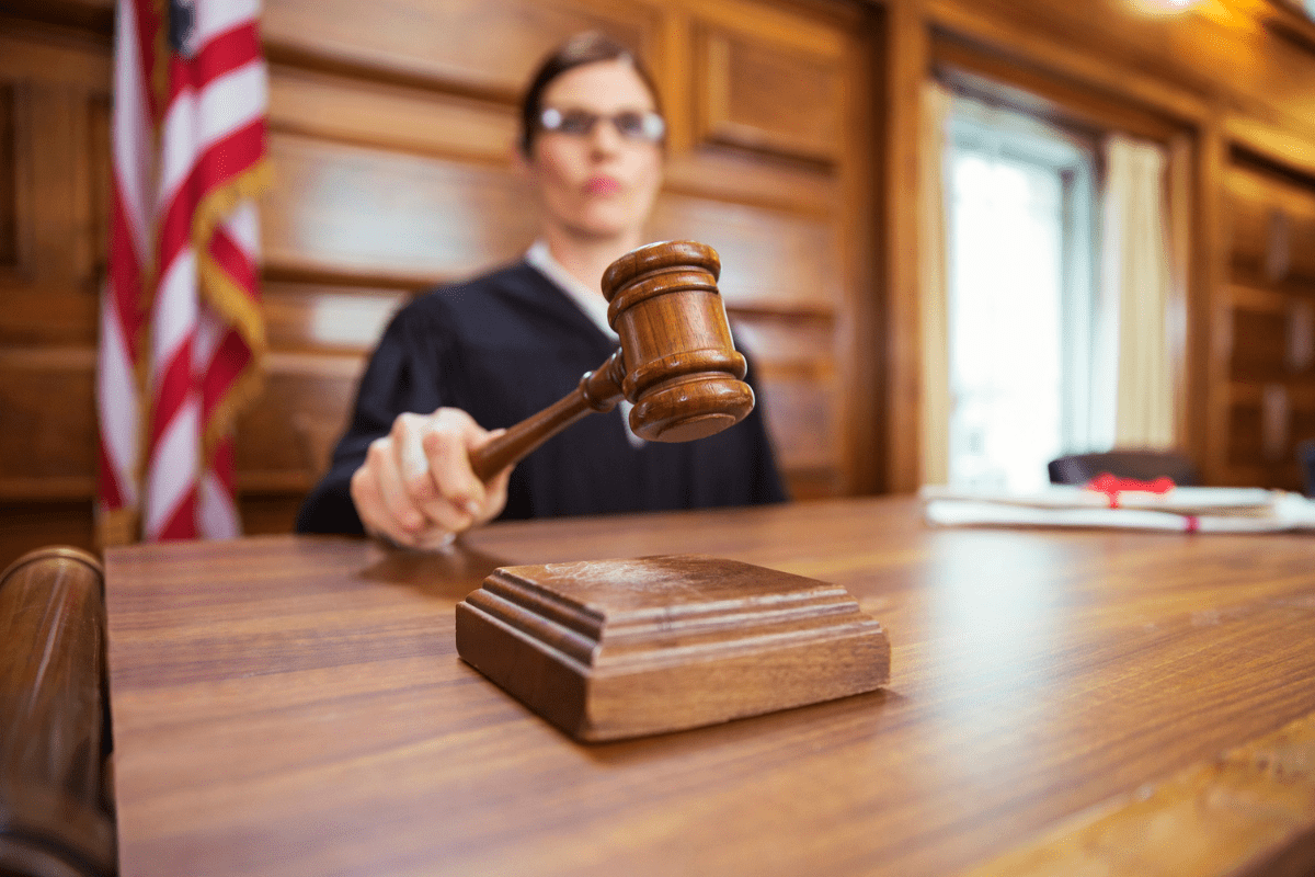 Judge Pounding a Gavel
