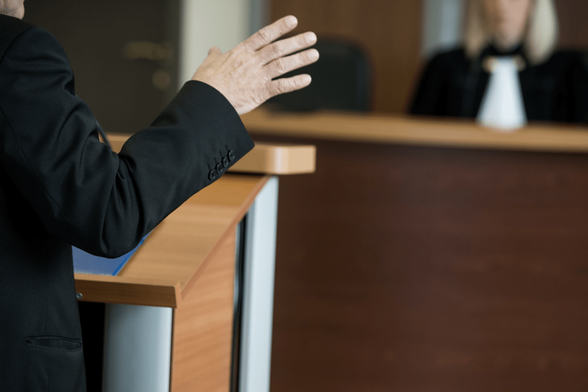 Attorney Arguing in Court