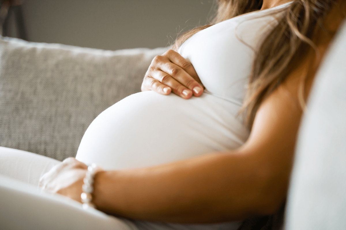 Pregnant Woman on a Couch
