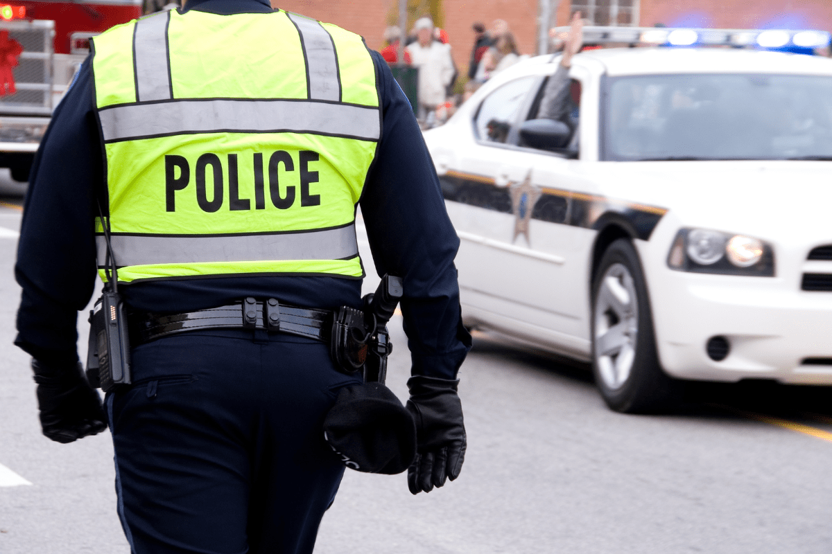 Seattle Police Officer Walking