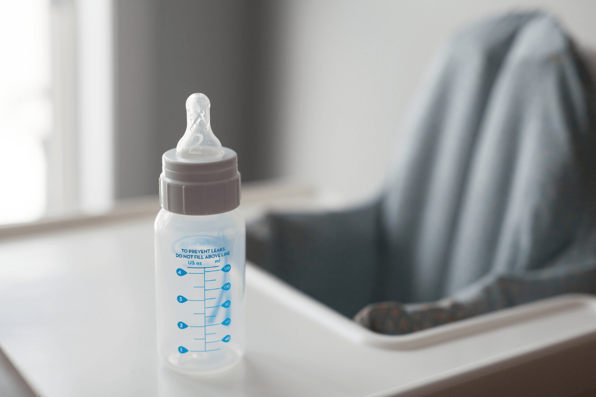 Baby Bottle and Highchair