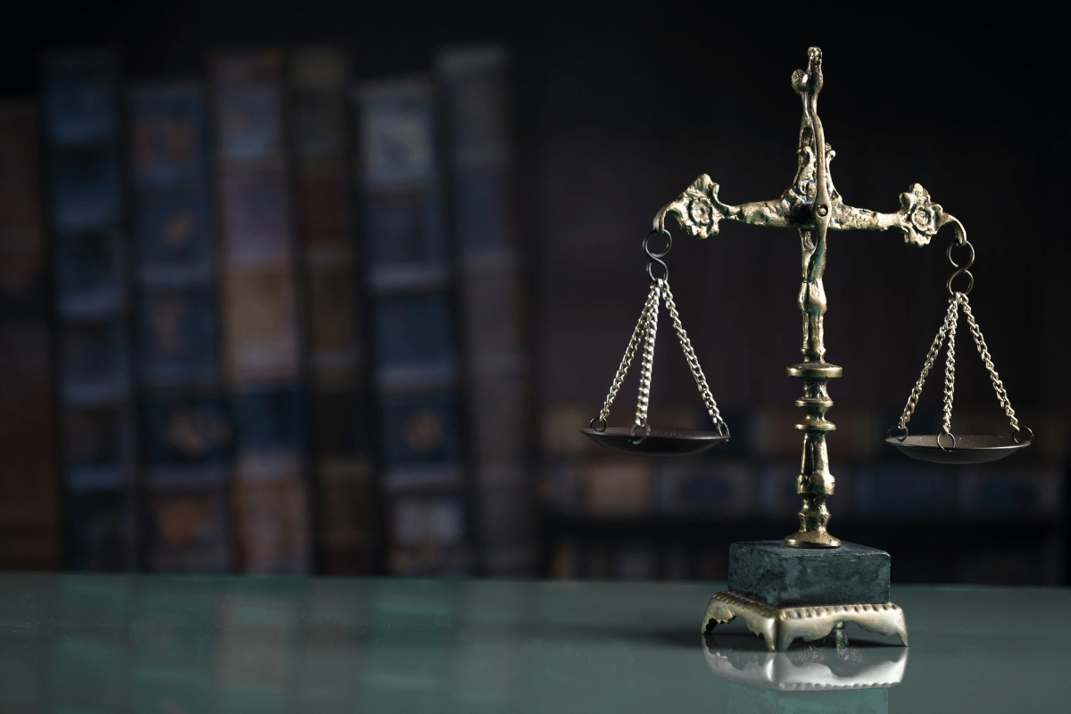 Legal Scales On A Desk