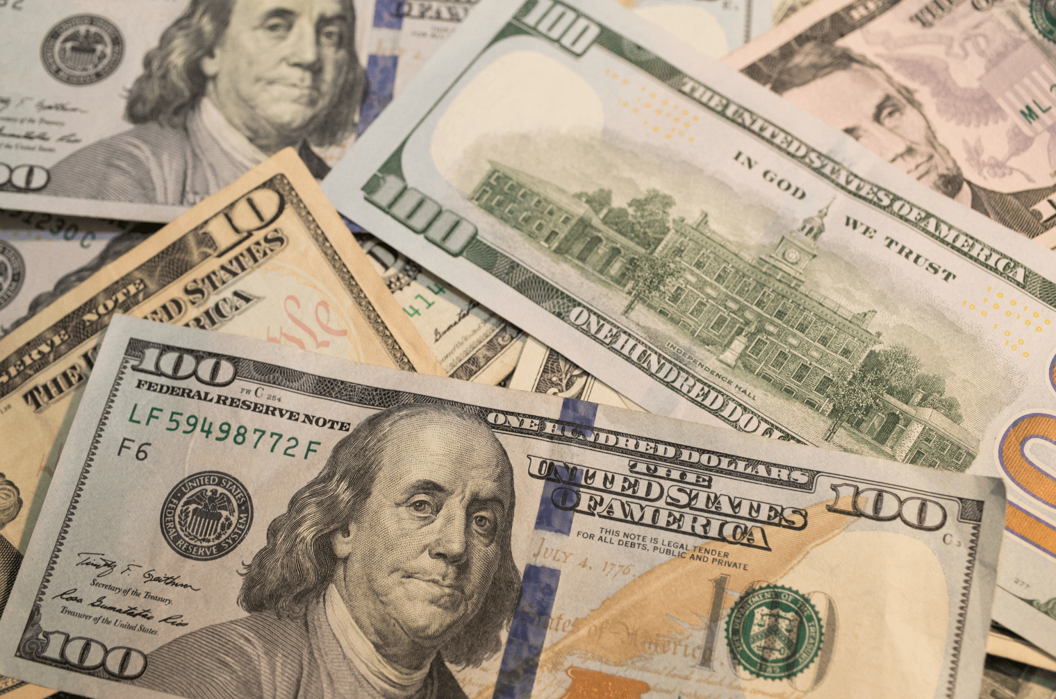 Various Amounts of Cash